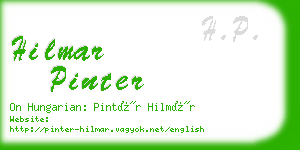 hilmar pinter business card